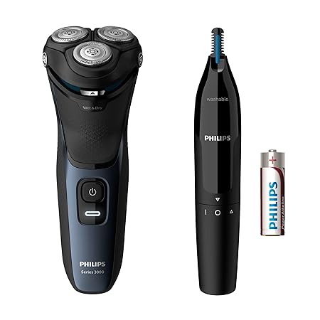 Philips Series 3000 Herrenrasierer inkl. Nasen- und Ohrhaartrimmer