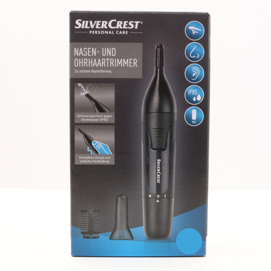 SILVERCREST® PERSONAL CARE Nasen- und Ohrhaartrimmer mit Doppelkopf-Bürstenaufsatz