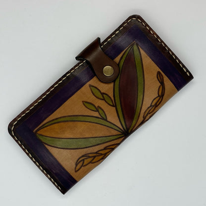 Natur Geldbörse aus Leder und natur Farben