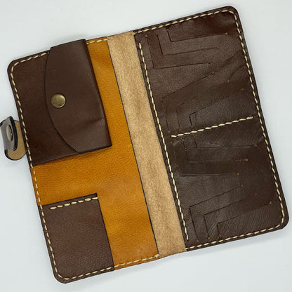 Natur Geldbörse aus Leder und natur Farben