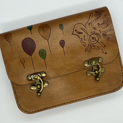 Musik Hand Tasche schick aus Natur Leder