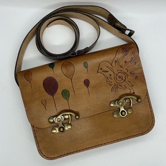 Musik Hand Tasche schick aus Natur Leder