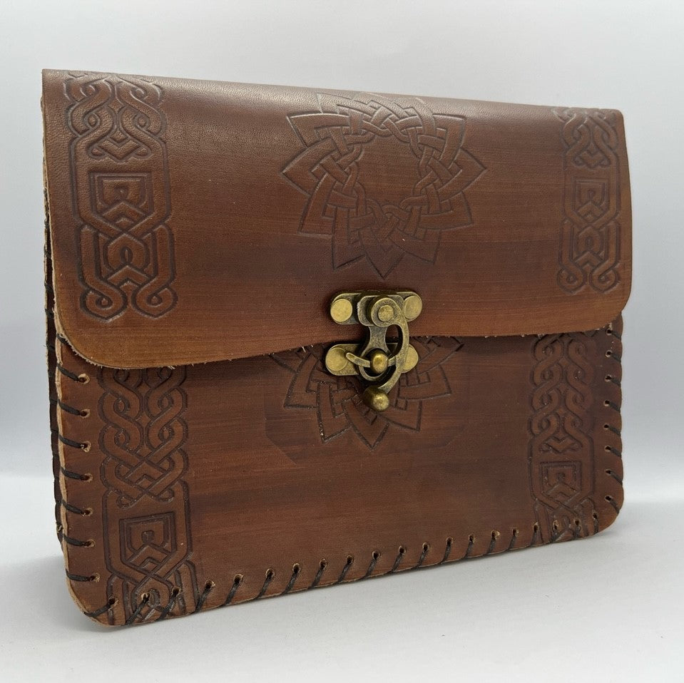 Geometrische Handtasche aus Natur Leder