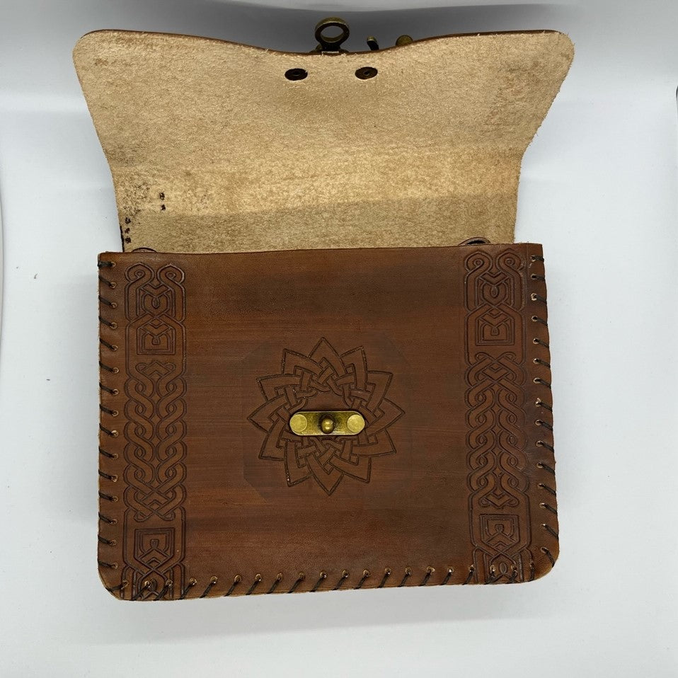 Geometrische Handtasche aus Natur Leder