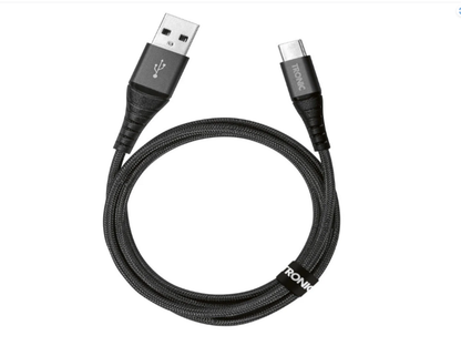 Lade- und Datenkabel Metallstecker, ca. 1 m