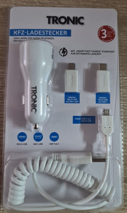 Handy Lade Kabel Set für Auto KFZ Ladestecker